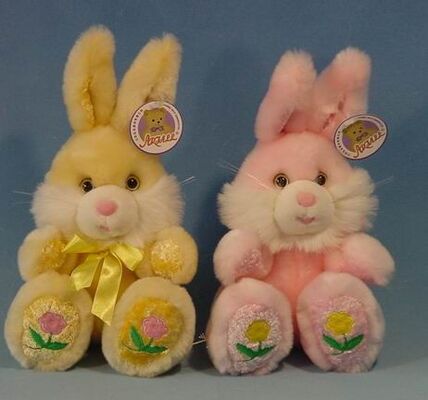 12inch Stuffed Easter Bunnies With Egg Push Toys, Soft Toys For Holiday Celebration