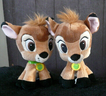 Yellow 8 inch Disney Plush Toys Big Head Bambi Cartoon Character Stuffed Animals