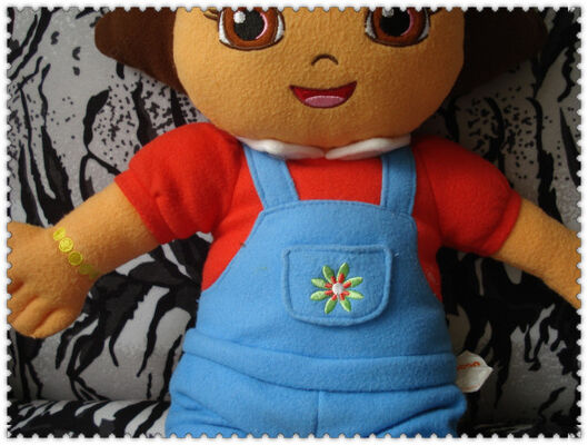 Fashion Dora Explorer Cartoon Plush Toys Red Blue Brown 45cm Custom
