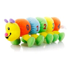 Number Caterpillar Plush Cute Baby Toys Colorful Stuffed Kids Playing Learning