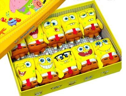 Fashion Cartoon The SpongeBob 20 Style different expression Plush Stuffed Toys