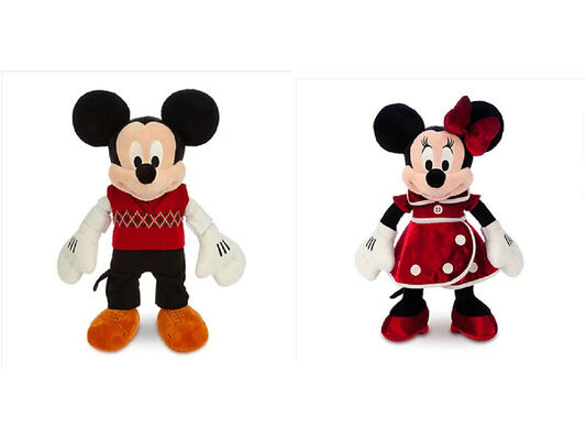 Christmas Minnie Mouse and Mickey Mouse Disney Plush Toys 40cm
