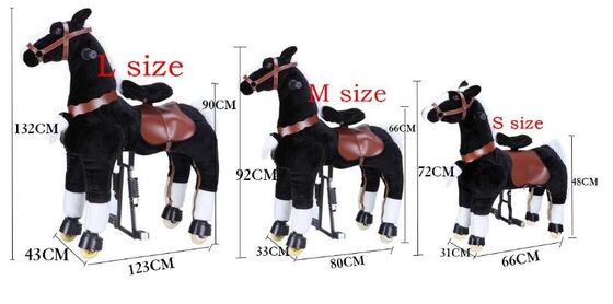 Lovely Amusement Park Equipment Mechanical Pony Kid Ridding On Walking Animal