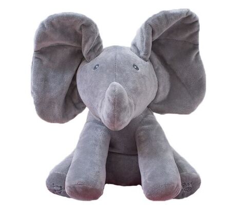 Musical Peek a Boo Elephant Play Hide And Seek Electric Baby Cuddly Plush Toys