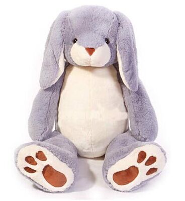 Personalized Plush Toys Grey Easter Bunnies Stuffed Animals with 100% PP cotton