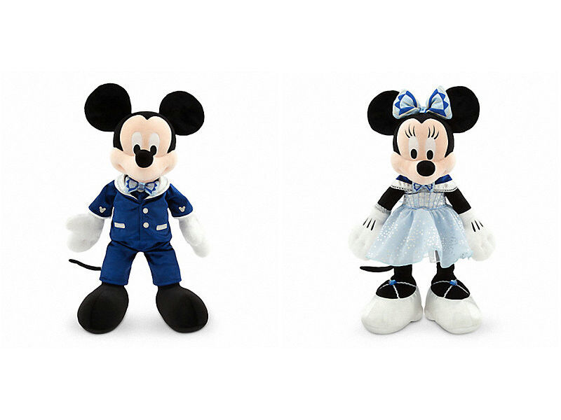 Disneyland Diamond Celebration Plush Mickey Mouse and Minnie Mouse